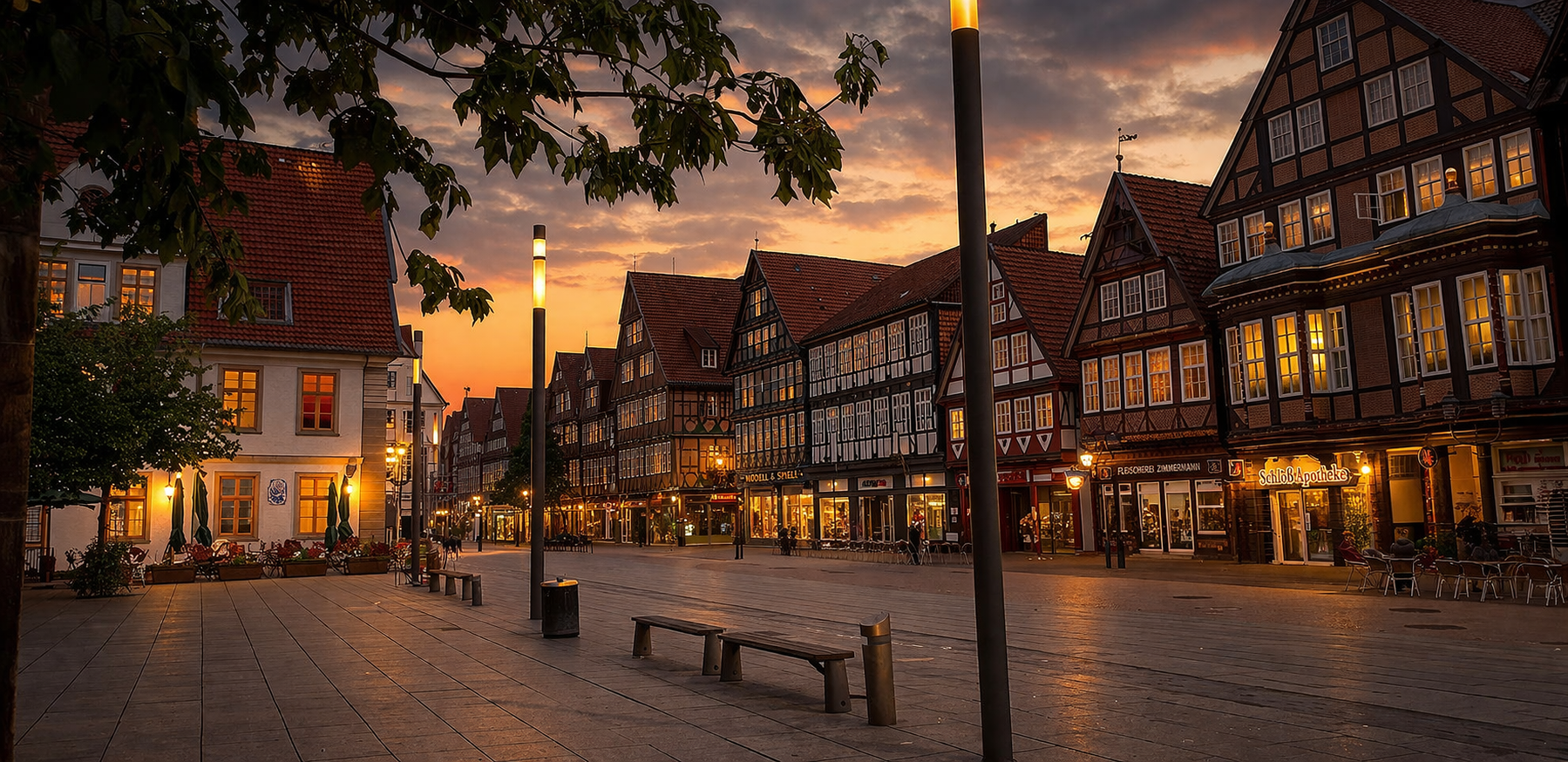 Abendstimmung in der Celler Innenstadt
